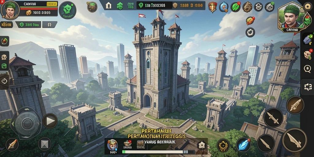 Gameplay menarik dari CANVA168 yang menampilkan strategi Tower Defense.