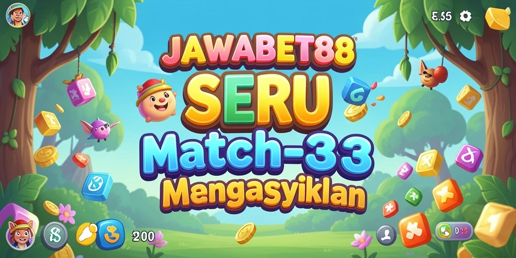 Tampilan gameplay menarik dari JAWABET88 dengan kombinasi warna cerah.