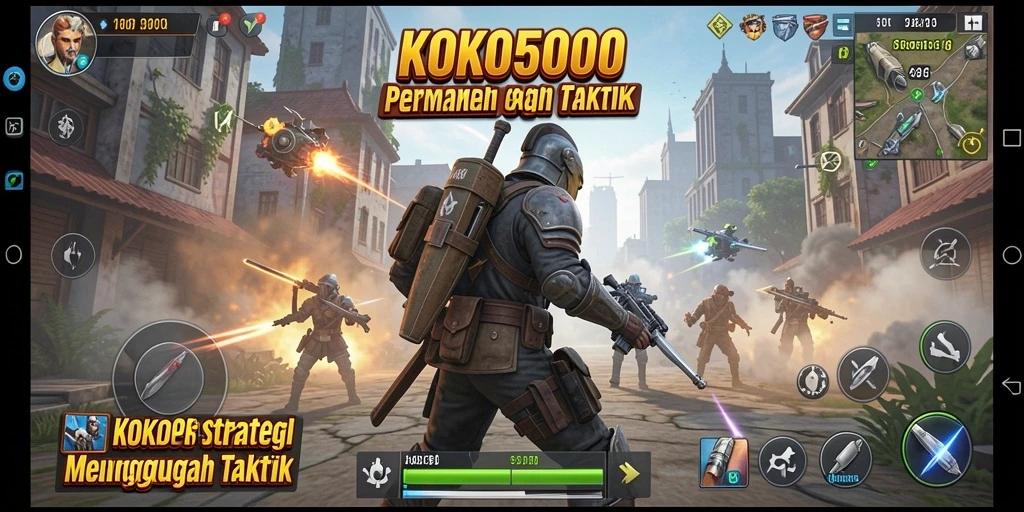 Tampilan gameplay KOKO5000 dengan strategi dan taktik yang menarik.