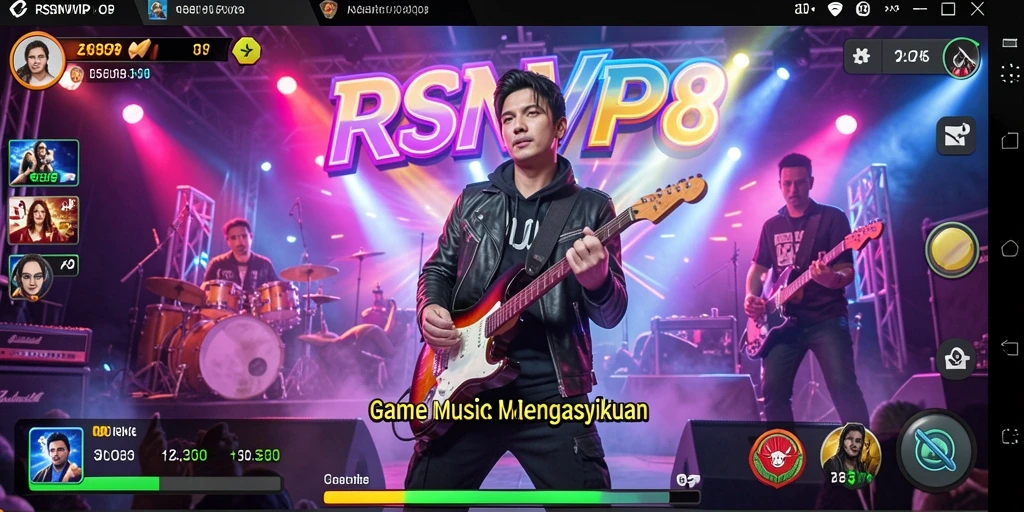 Gameplay RSNVIP8 yang dinamis dengan berbagai pilihan lagu.